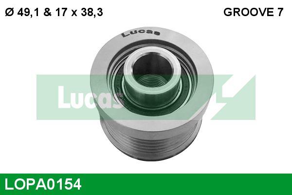 Polia do alternador LUCAS ref. LOPA0154