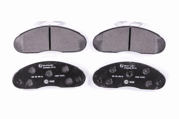 Jeu de 4 plaquettes de frein HELLA PAGID 8DB 355005-321