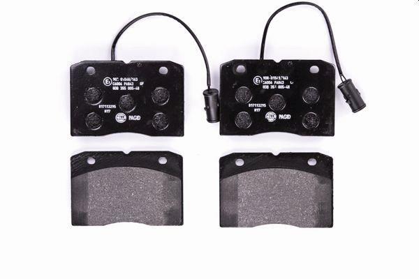 Jeu de 4 plaquettes de frein HELLA PAGID 8DB 355 005-481