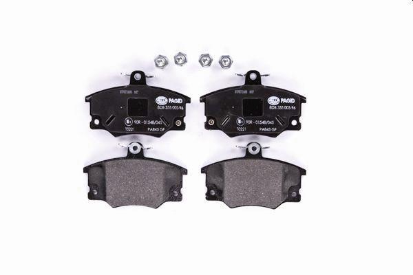 Jeu de 4 plaquettes de frein HELLA PAGID 8DB 355 005-961