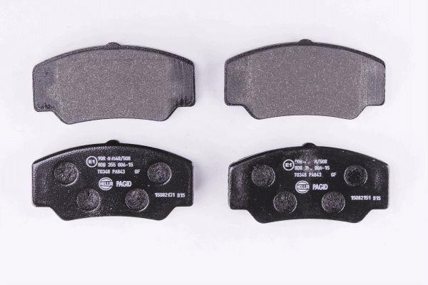 Jeu de 4 plaquettes de frein HELLA PAGID 8DB 355 006-151