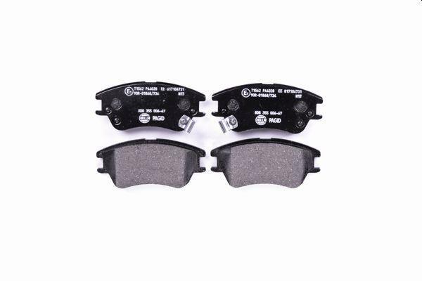 Jeu de 4 plaquettes de frein HELLA PAGID 8DB 355 006-671