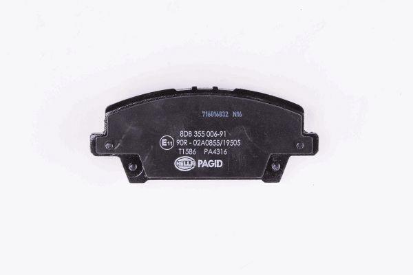 Jeu de 4 plaquettes de frein HELLA PAGID 8DB 355 006-911