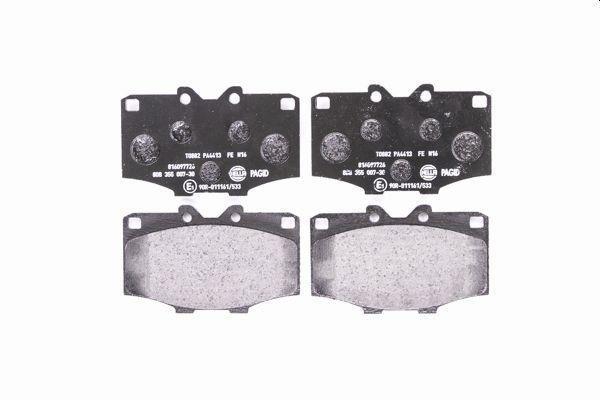 Jeu de 4 plaquettes de frein HELLA PAGID 8DB 355 007-301