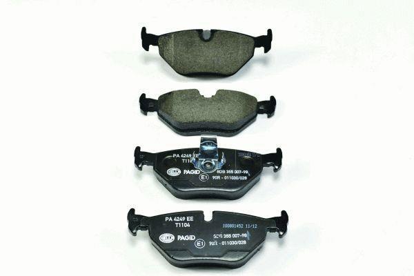 Jeu de 4 plaquettes de frein HELLA PAGID 8DB 355 007-981