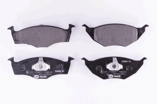 Jeu de 4 plaquettes de frein HELLA PAGID 8DB 355 008-481