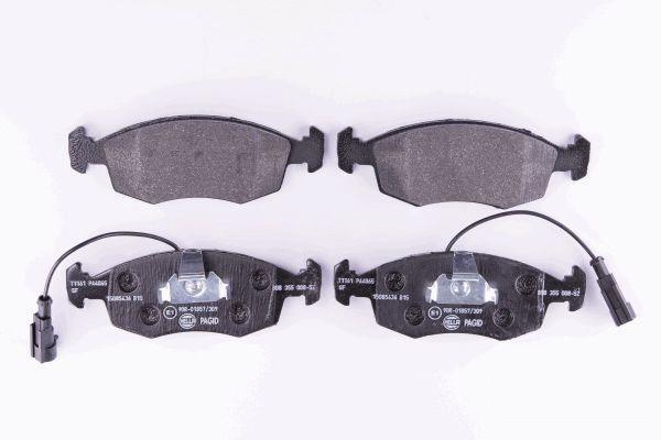 Jeu de 4 plaquettes de frein HELLA PAGID 8DB 355 008-521