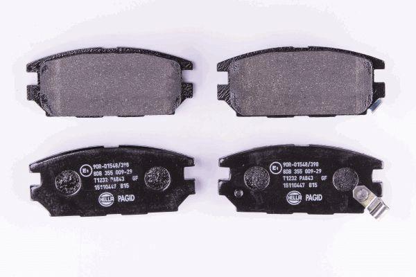 Jeu de 4 plaquettes de frein HELLA PAGID 8DB 355 009-291