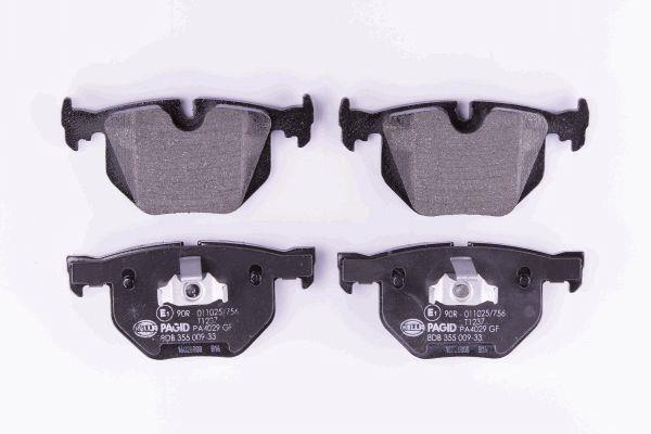 Jeu de 4 plaquettes de frein HELLA PAGID 8DB 355 009-331