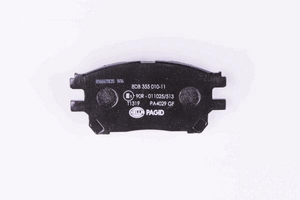 Jeu de 4 plaquettes de frein HELLA PAGID 8DB 355 010-111