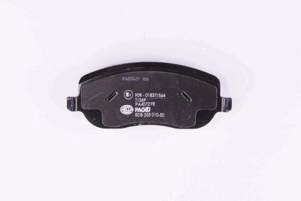Jeu de 4 plaquettes de frein HELLA PAGID 8DB 355 010-501