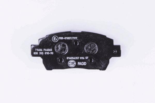 Jeu de 4 plaquettes de frein HELLA PAGID 8DB 355 010-901