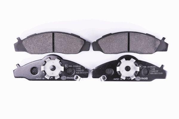 Jeu de 4 plaquettes de frein HELLA PAGID 8DB 355 010-941