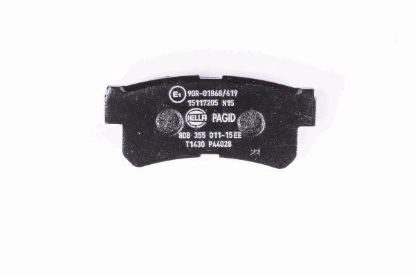 Jeu de 4 plaquettes de frein HELLA PAGID 8DB 355 011-151