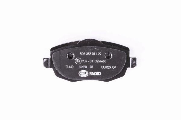 Jeu de 4 plaquettes de frein HELLA PAGID 8DB 355 011-221
