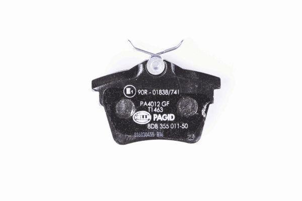 Jeu de 4 plaquettes de frein HELLA PAGID 8DB 355 011-501