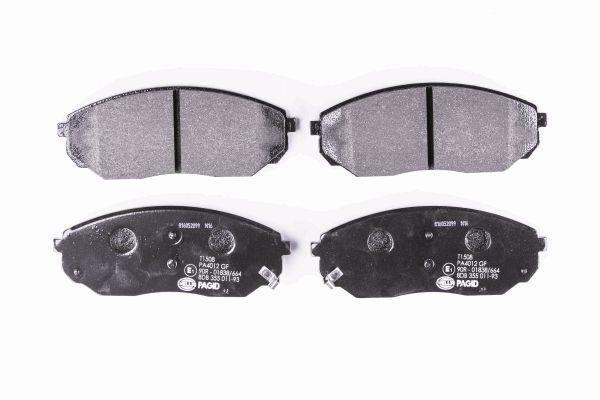 Jeu de 4 plaquettes de frein HELLA PAGID 8DB 355 011-931