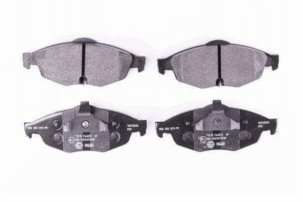 Jeu de 4 plaquettes de frein HELLA PAGID 8DB 355 011-991 (photo) Jeu de 4 plaquettes de frein HELLA PAGID 8DB 355 011-991