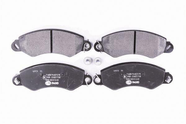 Jeu de 4 plaquettes de frein HELLA PAGID 8DB 355 012-431