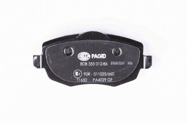 Jeu de 4 plaquettes de frein HELLA PAGID 8DB 355 012-861