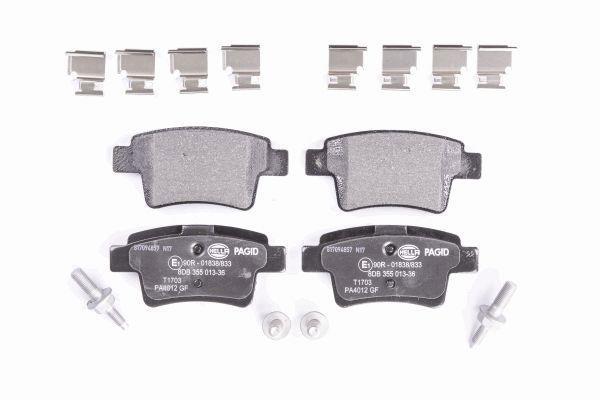 Jeu de 4 plaquettes de frein HELLA PAGID 8DB 355 013-361