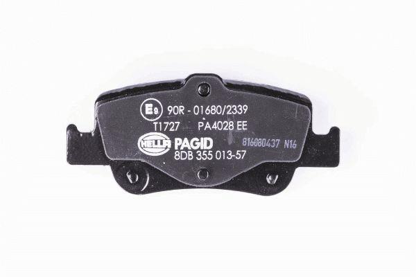 Jeu de 4 plaquettes de frein HELLA PAGID 8DB 355 013-571