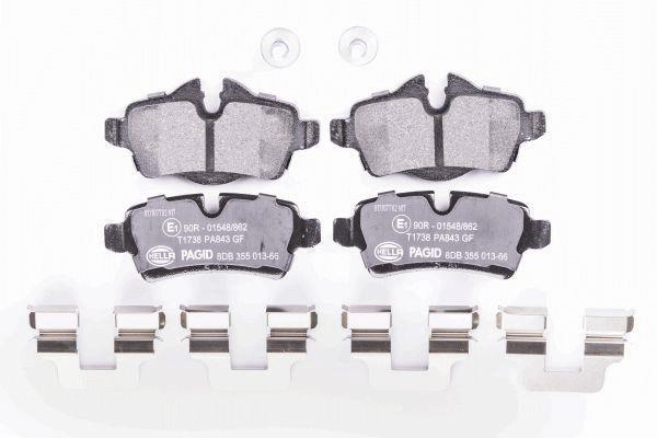 Jeu de 4 plaquettes de frein HELLA PAGID 8DB 355 013-661
