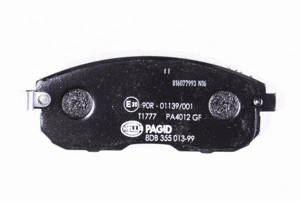 Jeu de 4 plaquettes de frein HELLA PAGID 8DB 355 013-991