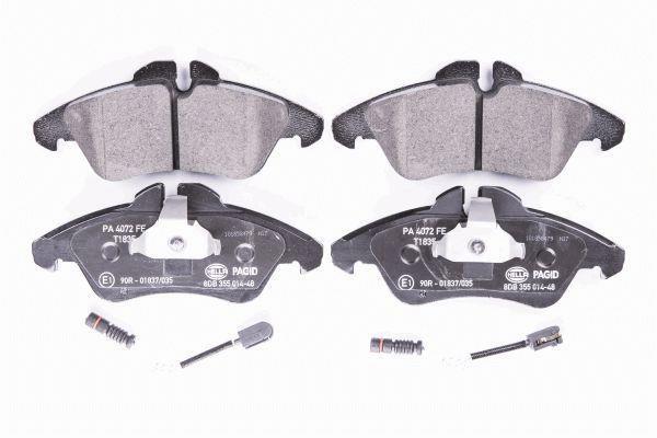 Jeu de 4 plaquettes de frein HELLA PAGID 8DB 355 014-481