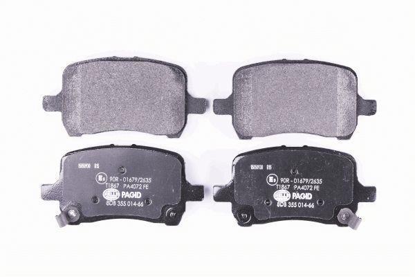 Jeu de 4 plaquettes de frein HELLA PAGID 8DB 355 014-661