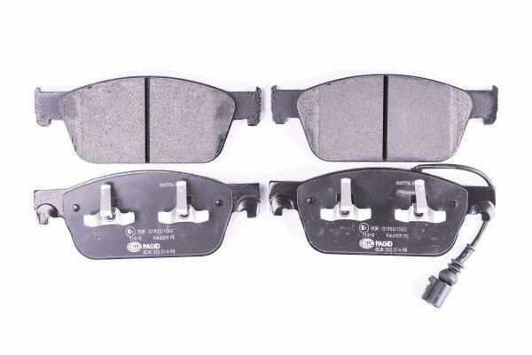 Jeu de 4 plaquettes de frein HELLA PAGID 8DB 355 014-981