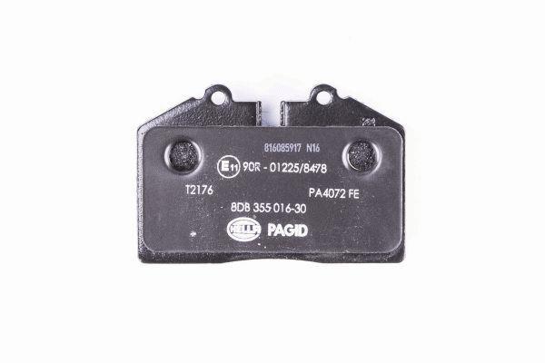 Jeu de 4 plaquettes de frein HELLA PAGID 8DB 355 016-301