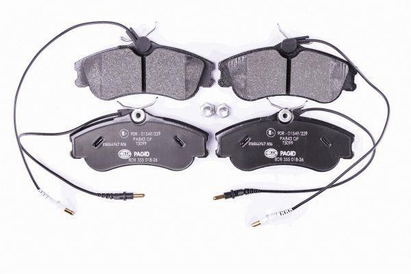 Jeu de 4 plaquettes de frein HELLA PAGID 8DB 355 018-261