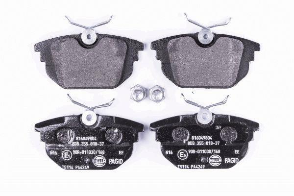 Jeu de 4 plaquettes de frein HELLA PAGID 8DB 355 018-371