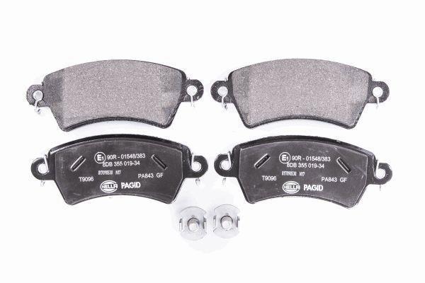 Jeu de 4 plaquettes de frein HELLA PAGID 8DB 355 019-341