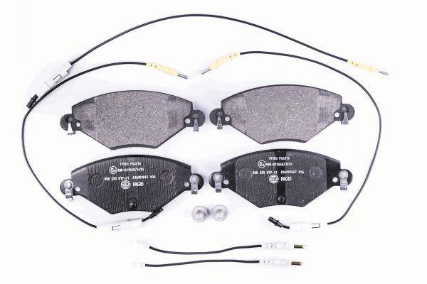 Jeu de 4 plaquettes de frein HELLA PAGID 8DB 355 019-411
