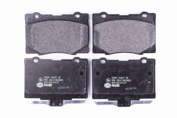Jeu de 4 plaquettes de frein HELLA PAGID 8DB 355 019-571