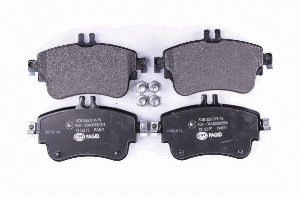 Jeu de 4 plaquettes de frein HELLA PAGID 8DB 355 019-751