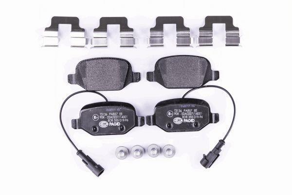 Jeu de 4 plaquettes de frein HELLA PAGID 8DB 355 019-961