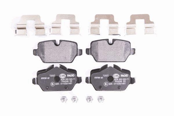 Jeu de 4 plaquettes de frein HELLA PAGID 8DB 355 020-111