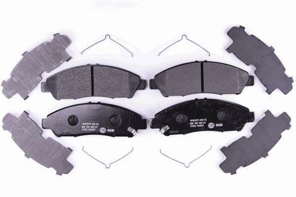 Jeu de 4 plaquettes de frein HELLA PAGID 8DB 355 020-211