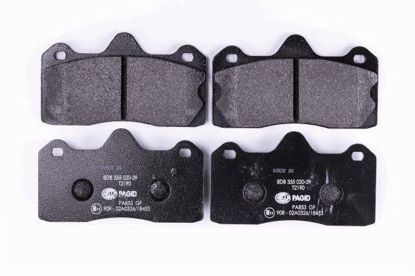 Jeu de 4 plaquettes de frein HELLA PAGID 8DB 355 020-391