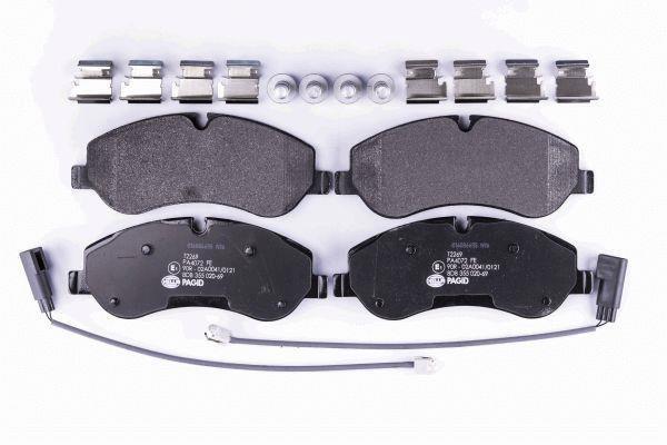 Jeu de 4 plaquettes de frein HELLA PAGID 8DB 355 020-691