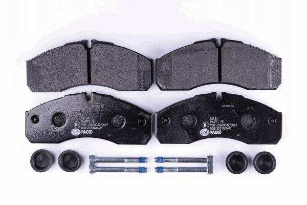 Jeu de 4 plaquettes de frein HELLA PAGID 8DB 355 020-701