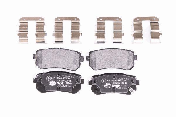 Jeu de 4 plaquettes de frein HELLA PAGID 8DB 355 020-851