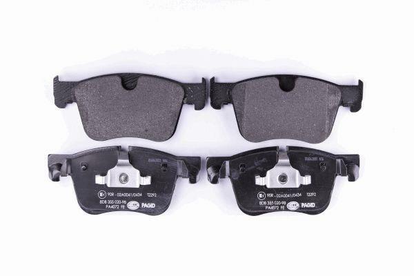 Jeu de 4 plaquettes de frein HELLA PAGID 8DB 355 020-981