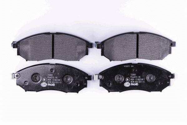 Jeu de 4 plaquettes de frein HELLA PAGID 8DB 355 021-101