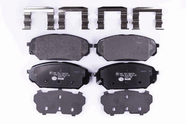 Jeu de 4 plaquettes de frein HELLA PAGID 8DB 355 021-231