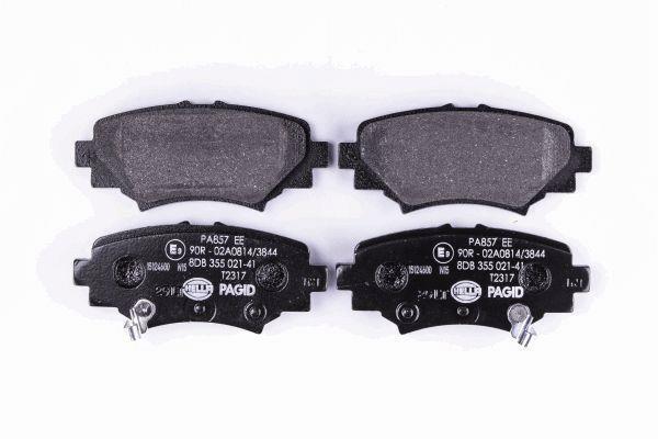 Jeu de 4 plaquettes de frein HELLA PAGID 8DB 355 021-411