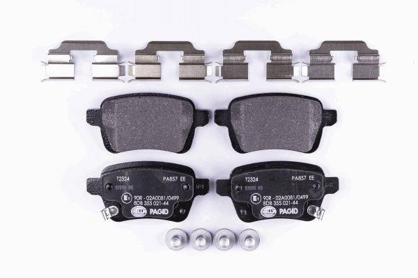 Jeu de 4 plaquettes de frein HELLA PAGID 8DB 355 021-441
